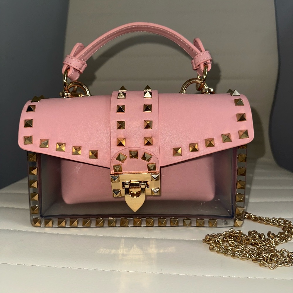 Studded Crossbody Bag With Removable Insert